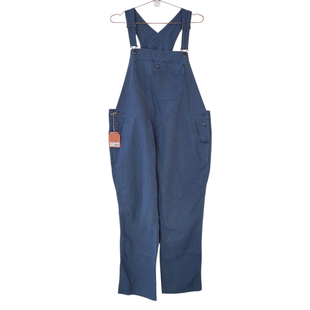 PATAGONIA Stone Blue All Season Hemp Canvas Bib Overalls Short Size XXL